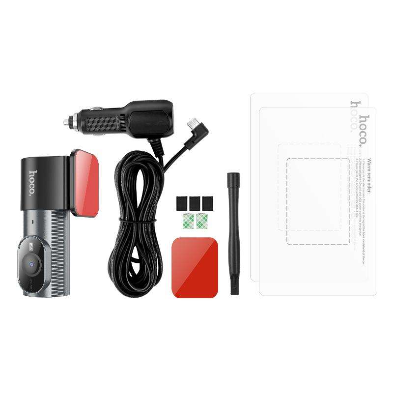 hoco DV13 720P HD Night Vision Screenless Hidden WiFi Driving Recorder(Metal Grey)