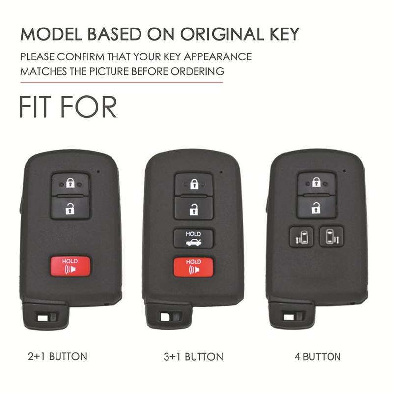 For Toyota North American 4-button C011 Crazy Horse Cowhide Car Key Protection Cover(Brown)