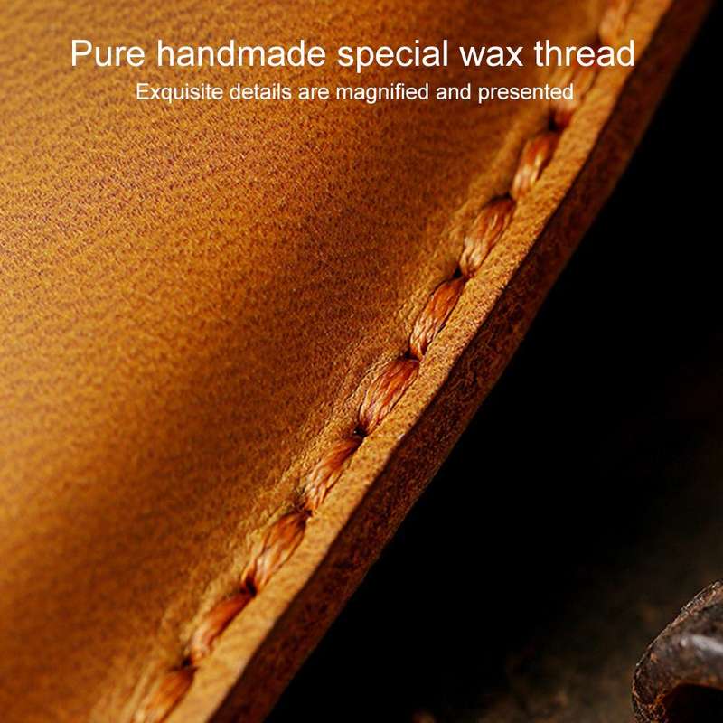 For Honda Odyssey 2024 Hallmo Crazy Horse Cowhide Car Key Protection Cover(5-button Brown)