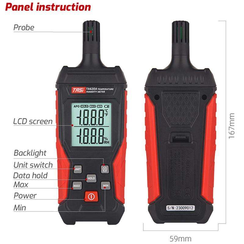 TRSI TA620A Industrial Handheld Thermometer Hygrometer
