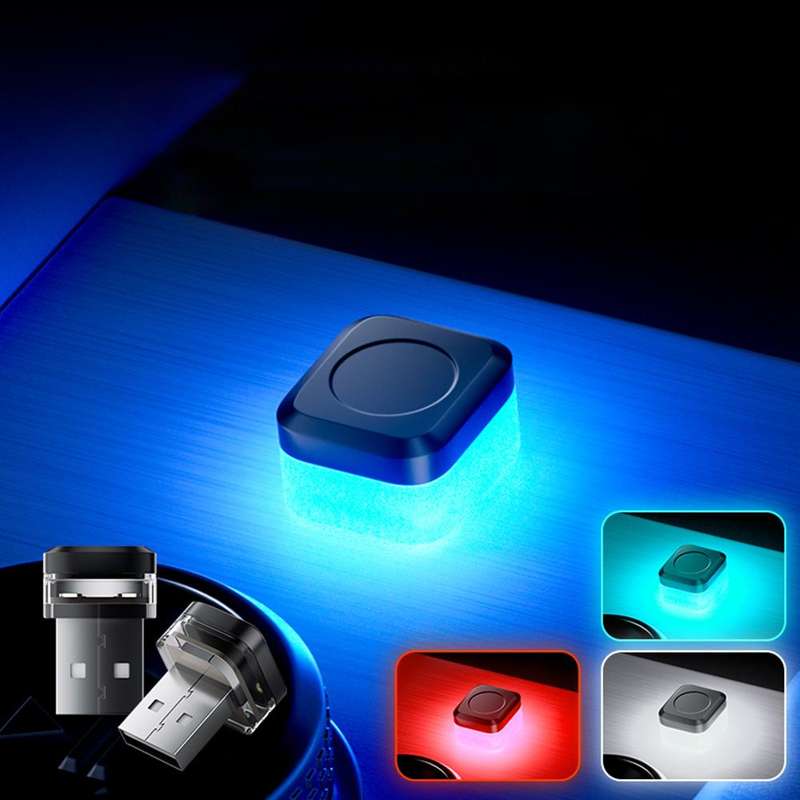 4pcs Car USB LED Atmosphere Light(White Light)
