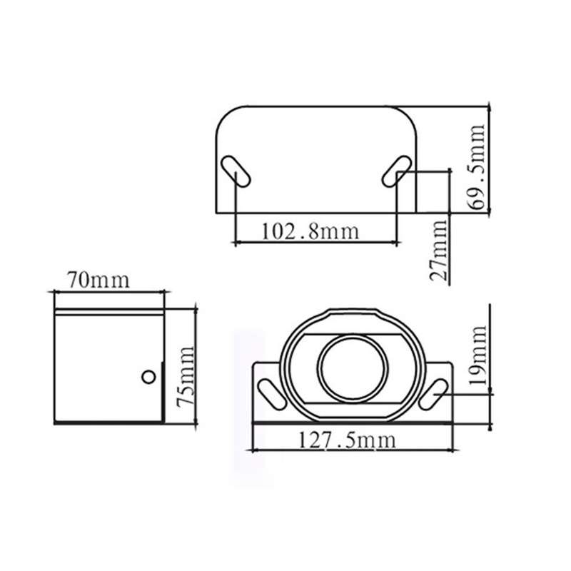 12V / 24V Waterproof Voice Reversing Horn Alarm Buzzer, with Cable(Black)