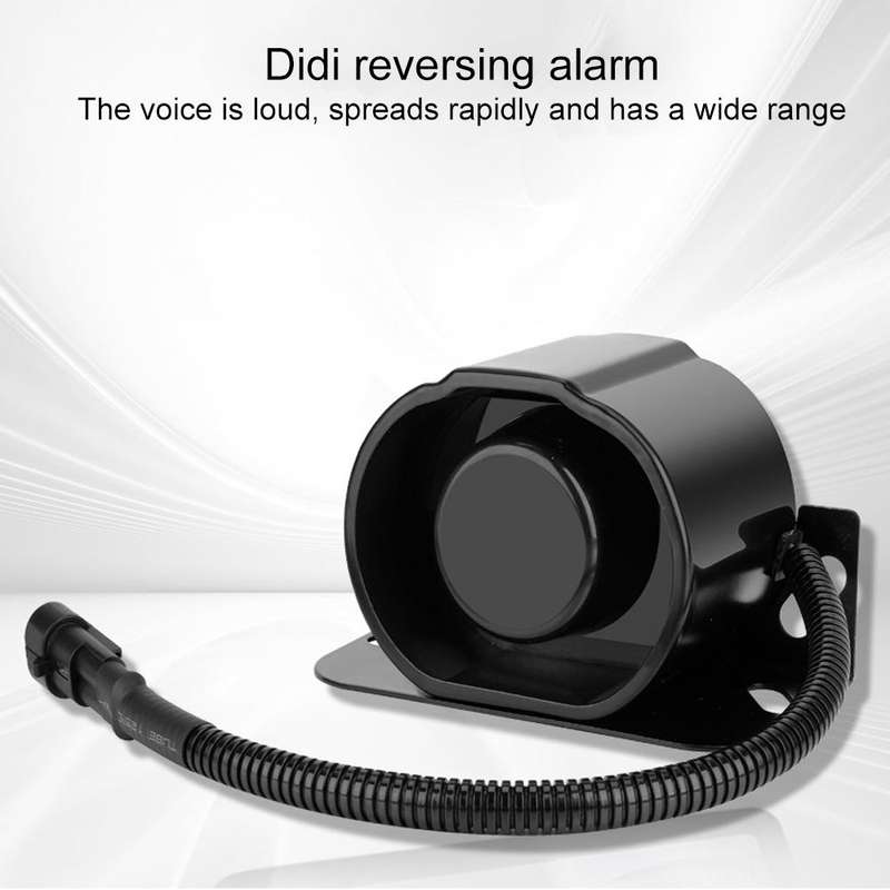12V / 24V Waterproof Voice Reversing Horn Alarm Buzzer, with Cable(Black)