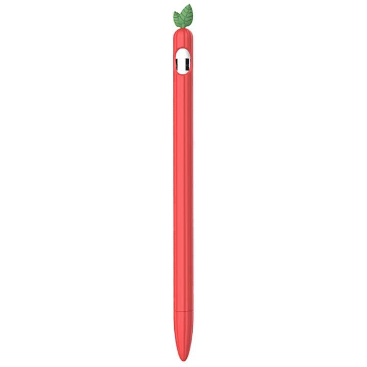 For Apple Pencil 1 Contrasting Color Mint Leaf Silicone Non-slip Protective Cover(Purple)