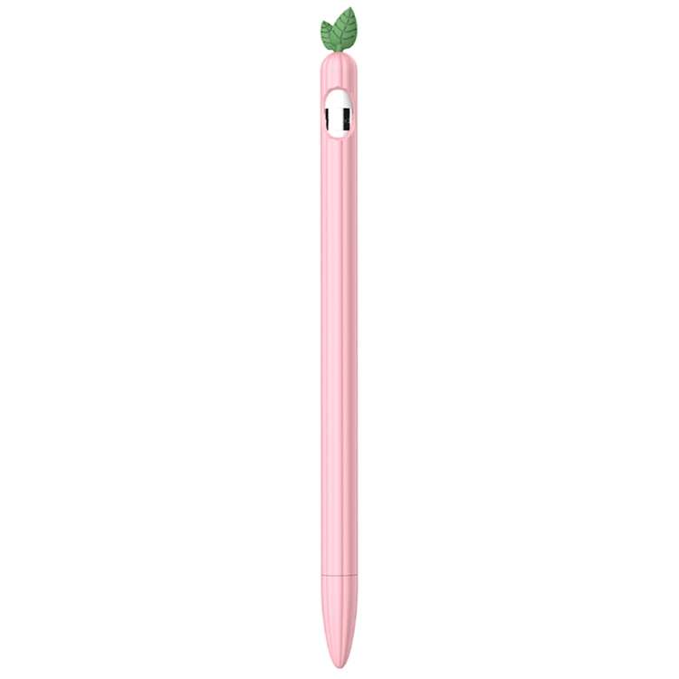 For Apple Pencil 1 Contrasting Color Mint Leaf Silicone Non-slip Protective Cover(Purple)