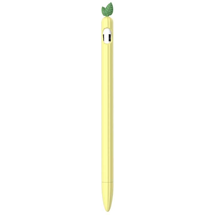 For Apple Pencil 1 Contrasting Color Mint Leaf Silicone Non-slip Protective Cover(Purple)