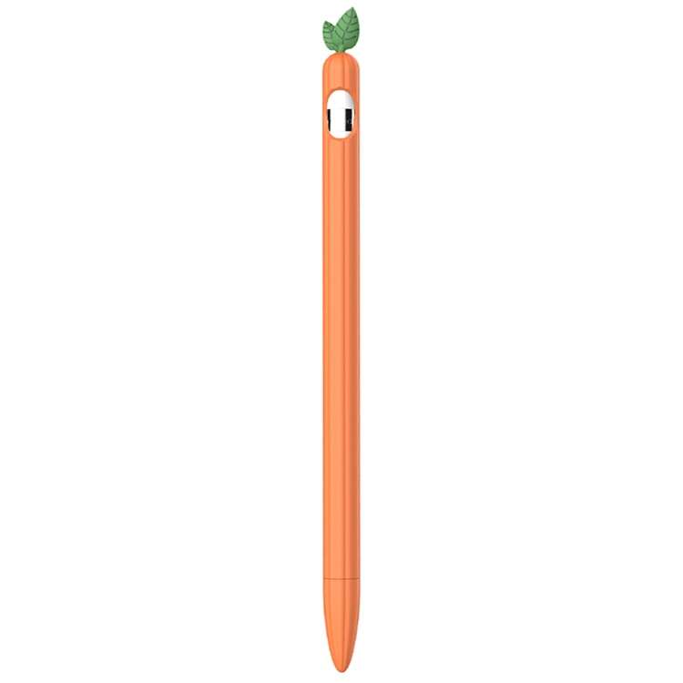 For Apple Pencil 1 Contrasting Color Mint Leaf Silicone Non-slip Protective Cover(Purple)