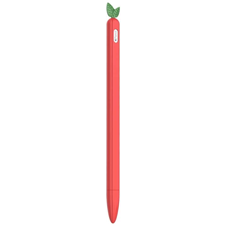 For Apple Pencil 2 Contrasting Color Mint Leaf Silicone Non-slip Protective Cover(Green)