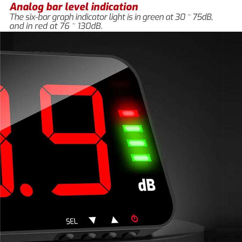 TRSI TA654B Large Screen Wall-mounted Noise Meter Decibel Detector Device
