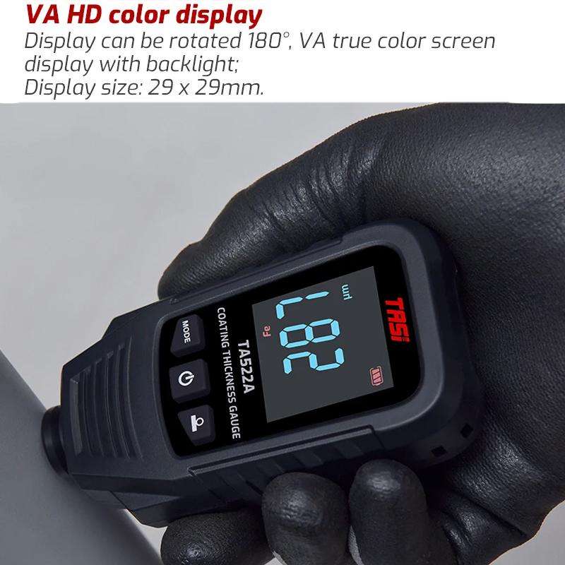 TASI TA522A Car Paint Film Meter Paint Surface Tester Coating Thickness Gauge(Black)