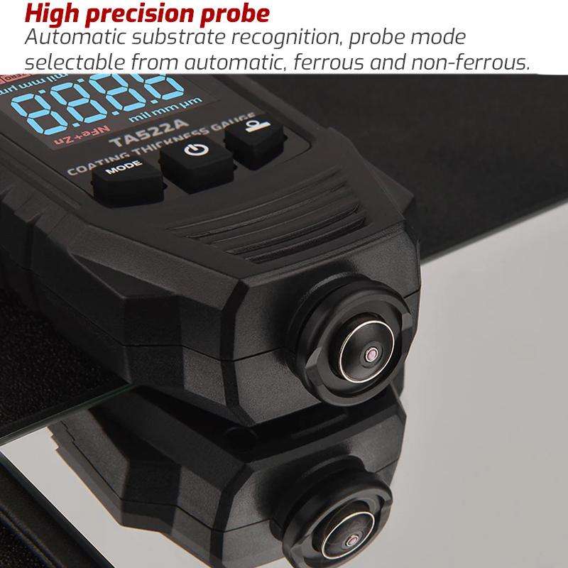 TASI TA522A Car Paint Film Meter Paint Surface Tester Coating Thickness Gauge(Black)