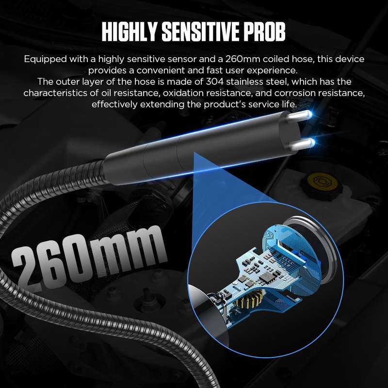 AUTOOL AS502 Digital Display Intelligent Car Brake Fluid Tester Water Content Testing(Black)