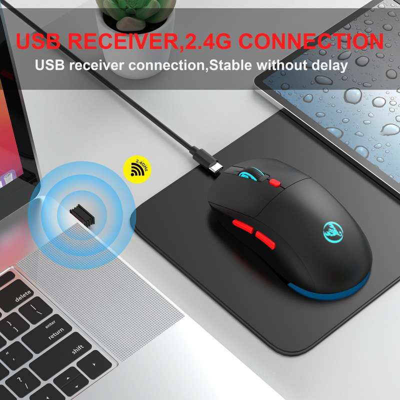 HXSJ T20 2.4GHz Rechargeable Wireless Mouse(White)