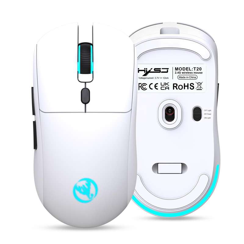HXSJ T20 2.4GHz Rechargeable Wireless Mouse(White)