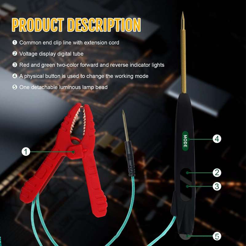 Vgate VT100 Car Multifunctional Electrical Circuit Tester Voltage Probe Pen
