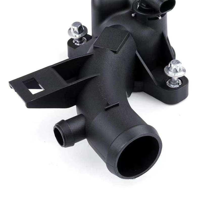 Car Thermostat Housing Water Pump Outlet for Opel 1338487 25192985 55562048 1338022(Black)