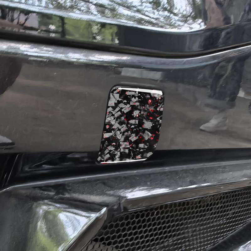 2pcs/Set Forged Gold Foil Carbon Fiber Car Trailer Hook Decorative Sticker for Chevrolet Corvette C8