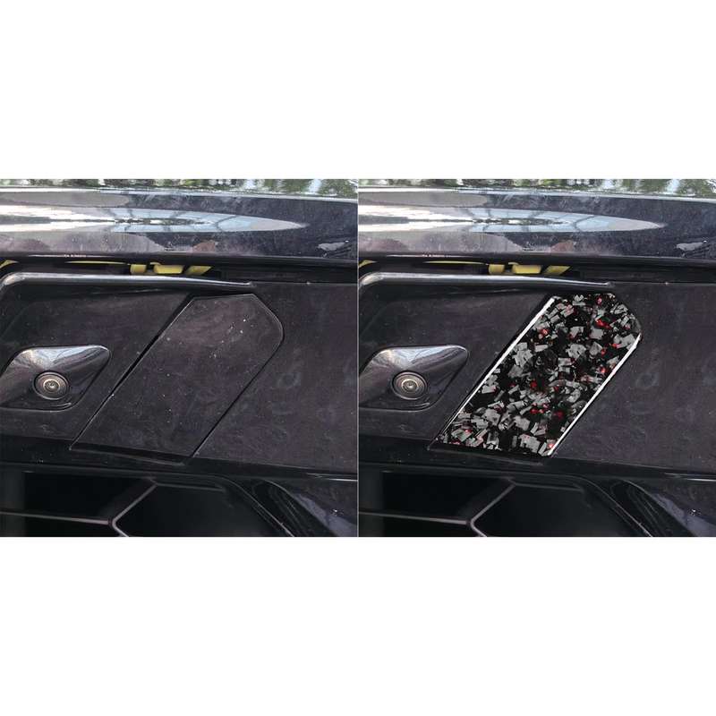 2pcs/Set Forged Gold Foil Carbon Fiber Car Trailer Hook Decorative Sticker for Chevrolet Corvette C8