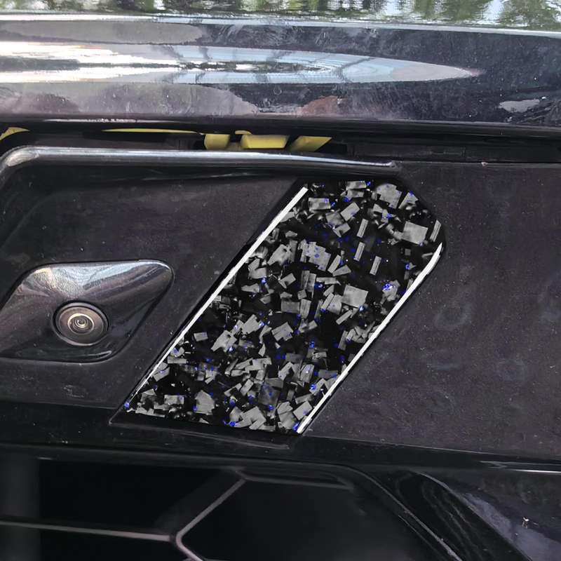 2pcs/Set Forged Gold Foil Carbon Fiber Car Trailer Hook Decorative Sticker for Chevrolet Corvette C8