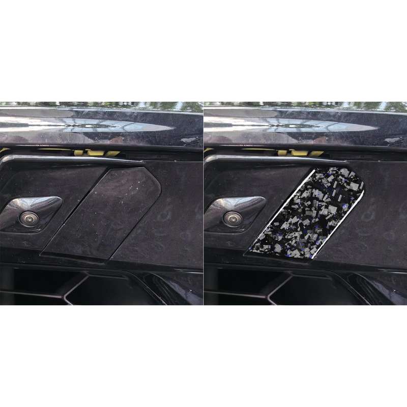 2pcs/Set Forged Gold Foil Carbon Fiber Car Trailer Hook Decorative Sticker for Chevrolet Corvette C8