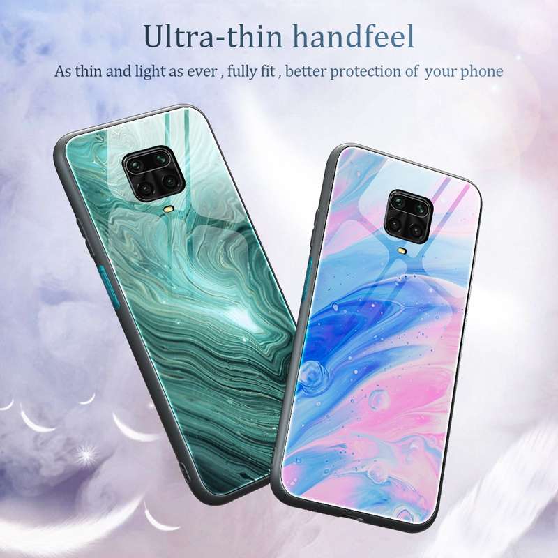 For Xiaomi Redmi Note 9S / Note 9 Pro Marble Pattern Glass Protective Case(DL05)