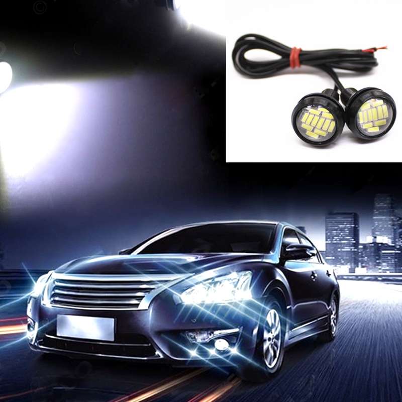10 PCS 23mm 12LEDs SMD-4014 DC9-80V Motorcycle Eagle Eye Light(White Light)