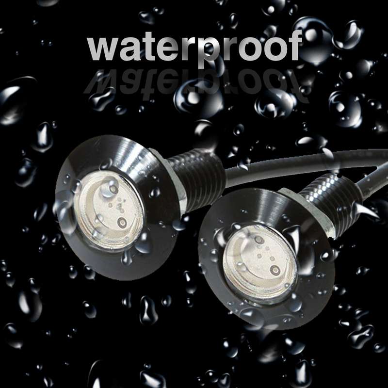 10 PCS 23mm 1.5W DC9-80V Motorcycle Eagle Eye Light Single Lens(Red Light)