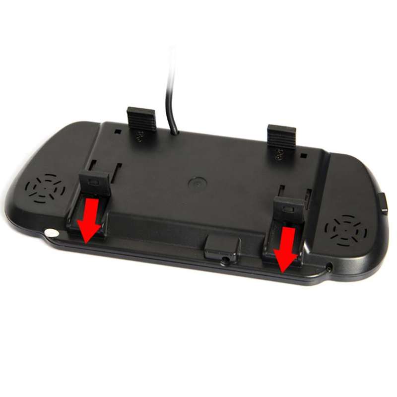 7 inch IPS HD Screen AHD Touch Button Car Reversing Rearview Camera Monitor Kit(Black)