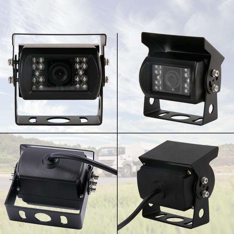 7 inch IPS HD Screen AHD Touch Button Car Reversing Rearview Camera Monitor Kit(Black)