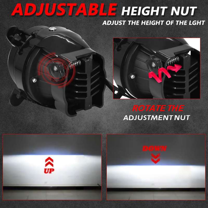 T11 2pcs/Pack 55W 3 inch High Power Dual Lens Fog Light, High Holder for LADA VAZ 2170 / 2171 / 2072