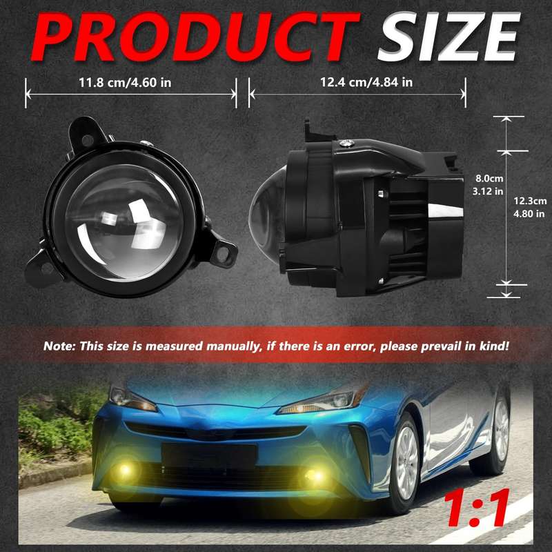 T11 2pcs/Pack 55W 3 inch High Power Dual Lens Fog Light, High Holder for LADA VAZ 2170 / 2171 / 2072