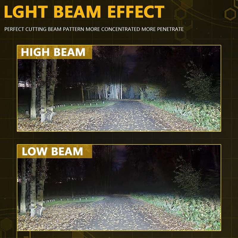 H7 2pcs/Pack 35W 3000LM 6500K IP68 Waterproof Car LED Headlight Bulb(Gold)