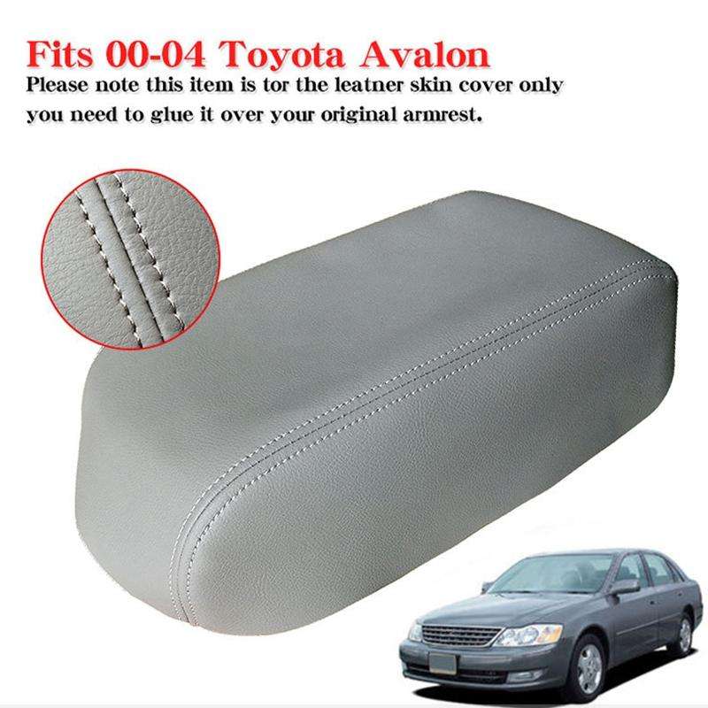 Car Central Armrest Box Protective Leather Cover for Toyota Avalon 2000-2004(Grey)