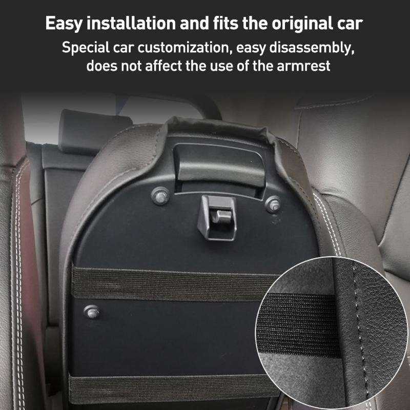Car Central Armrest Box Protective Leather Cover for Toyota RAV4 2000(Carbon Fiber Black)