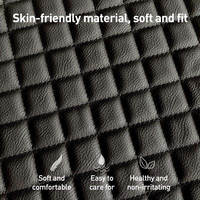 Car Central Armrest Box Protective Leather Cover Mat for Ford F150 2015-2022(Black)
