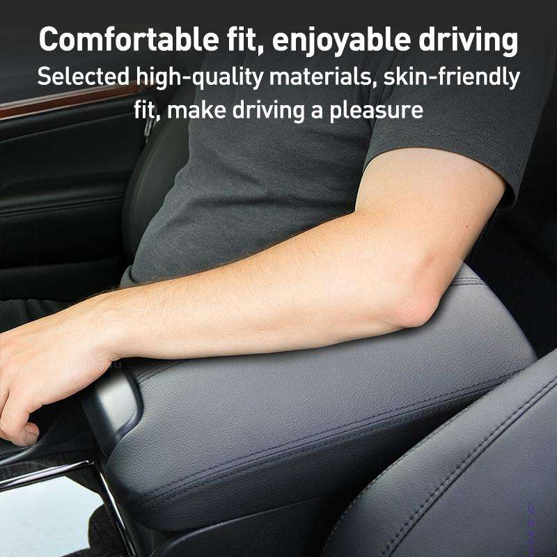 Car Central Armrest Box Protective Leather Cover for Honda Accord 8th Generation(Black)