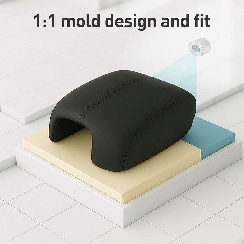 Car Central Armrest Box Protective Leather Cover for Honda Accord 8th Generation(Black)