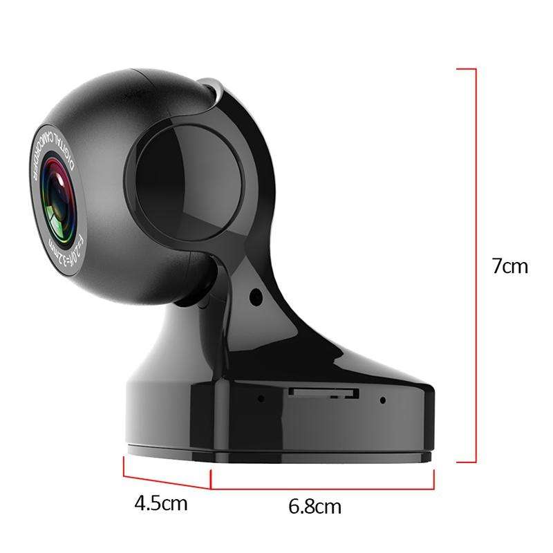 USB WiFi HD Night Vision Hidden Car Driving Recorder(Black)