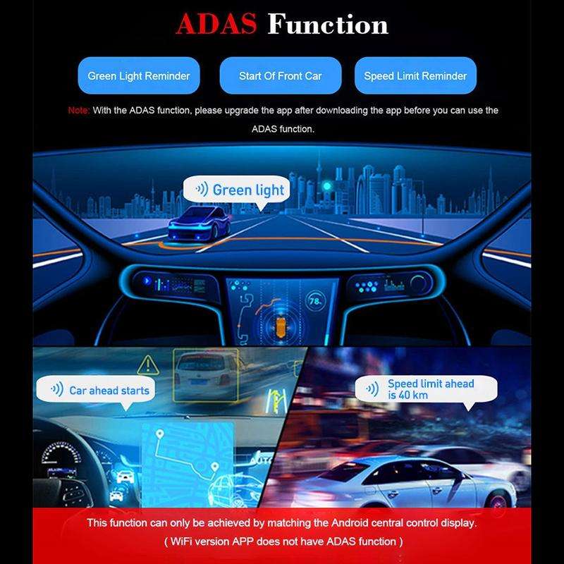 USB WiFi HD Night Vision Hidden Car Driving Recorder(Black)