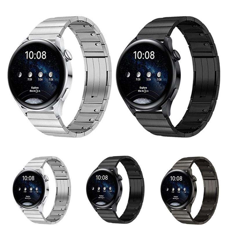 22mm One-beads Side-detachable Buckle Stainless Steel Watch Band(Silver)