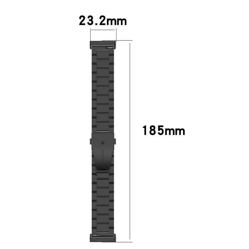 For Fitbit Versa 4 / 3 / Sense / Sense 2 Tri-beads Flat Buckle Titanium Alloy Watch Band(Silver)