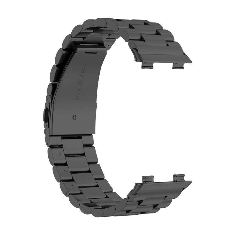 For OPPO Watch 2 42mm Tri-beads Flat Buckle Titanium Alloy Watch Band(Silver)