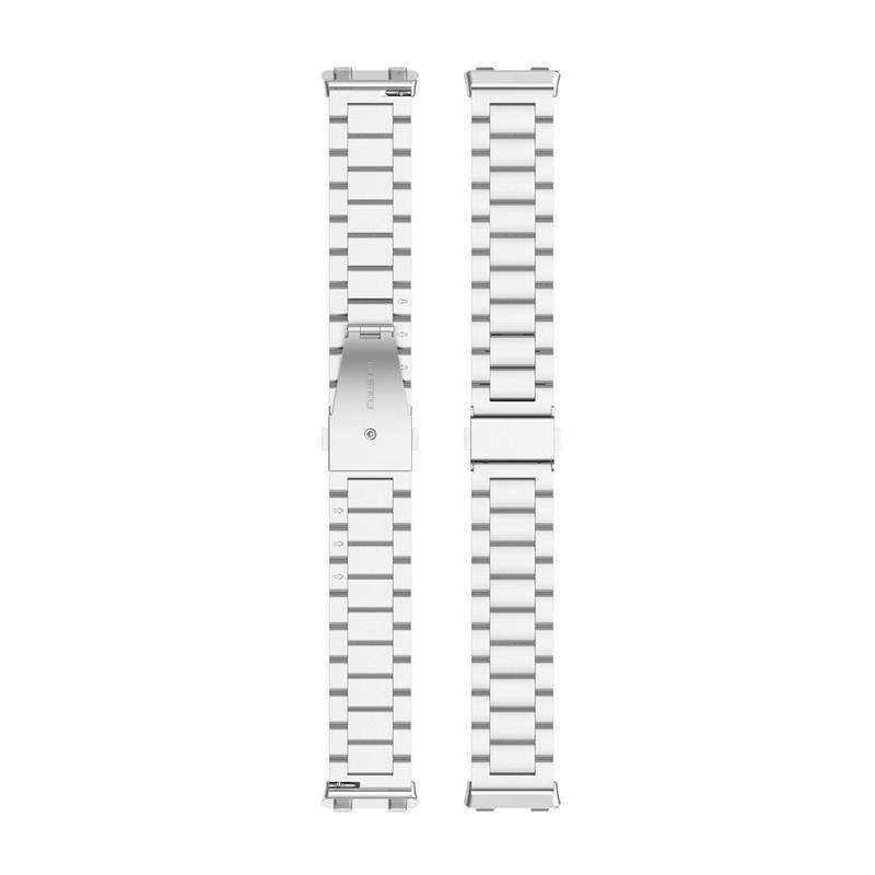 For OPPO Watch 2 42mm Tri-beads Flat Buckle Titanium Alloy Watch Band(Silver)