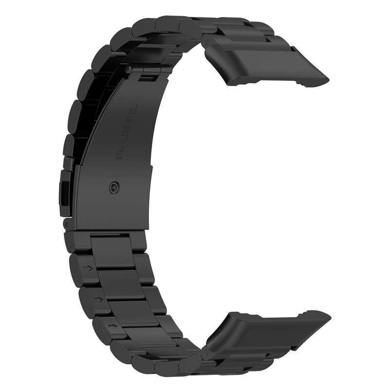 For OPPO Watch Free Tri-beads Flat Buckle Titanium Alloy Watch Band(Silver)