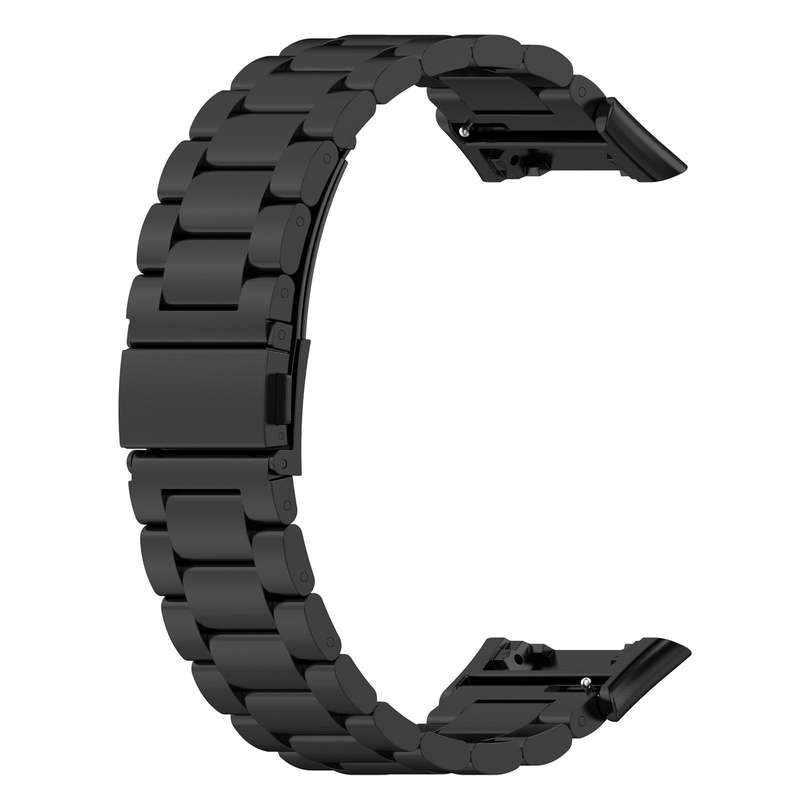 For OPPO Watch Free Tri-beads Flat Buckle Titanium Alloy Watch Band(Silver)