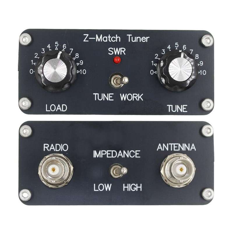 Z-Match QRP Manual Antenna Tuner 5W 3-28 Mhz Antenna HAM Tuner(Black)