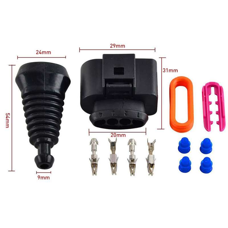 1 Set For Audi A7 3.0T 2016 Car Ignition Coil Connector Repair Kit, Small Size 1J0973704