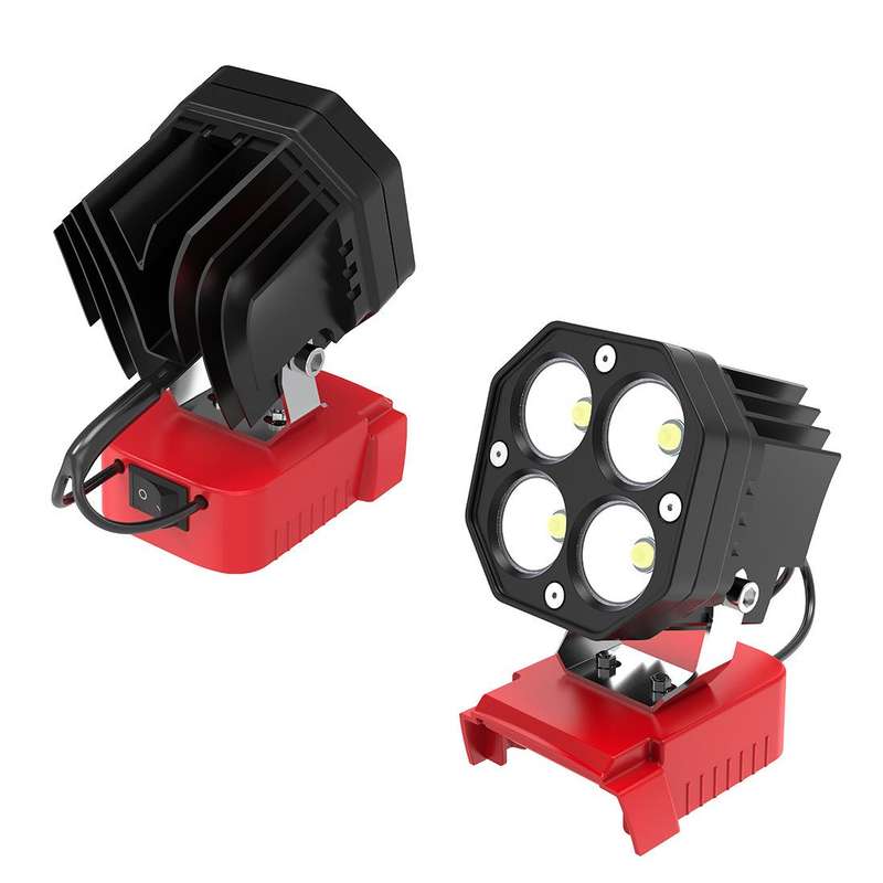 For Milwaukee M18 Series Lithium Battery 6500K 6000LM 40W Portable Outdoor LED Work Light(Red)