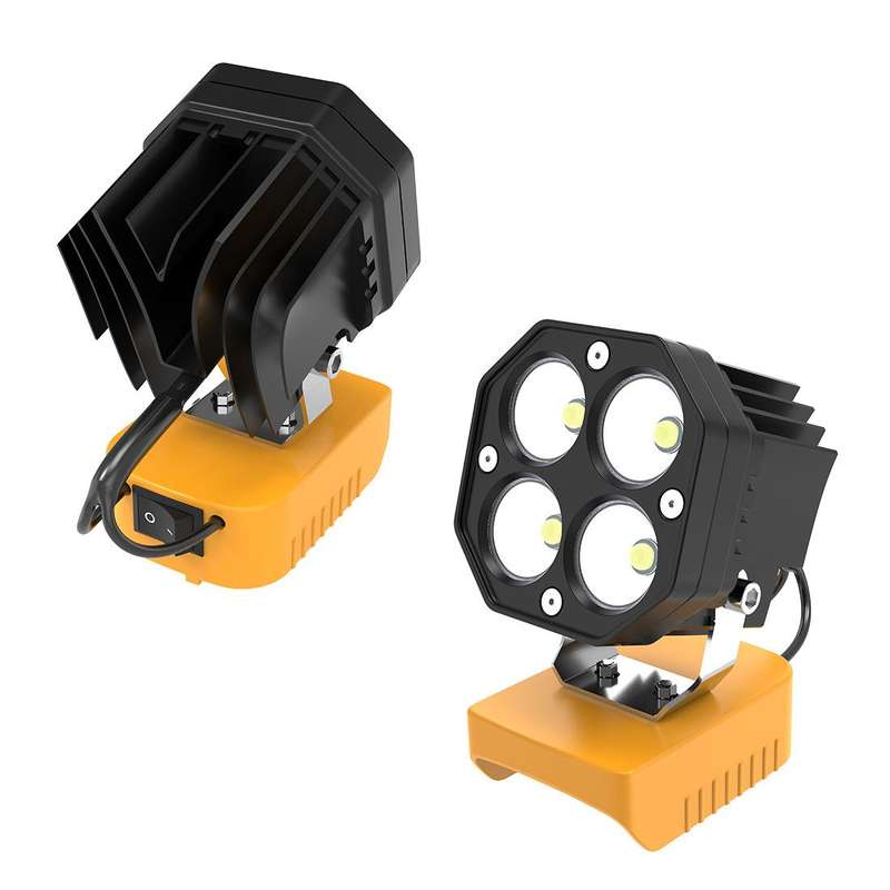 For DeWALT DCB Series 18V / 20V Lithium Battery 6500K 6000LM 40W Portable Outdoor LED Work Light(Yel