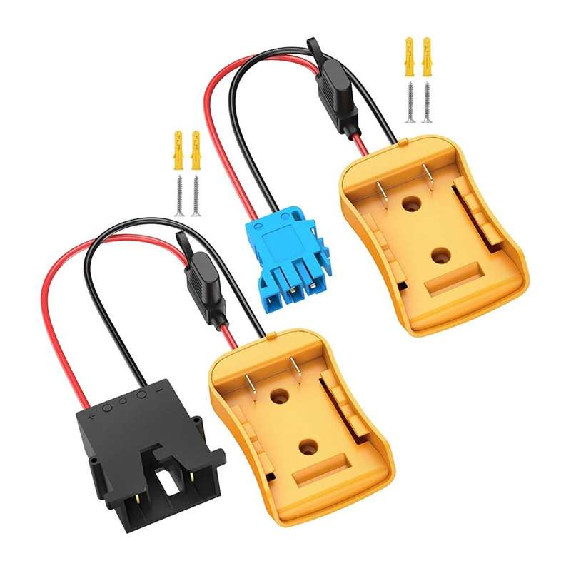 For DeWalt DCB Series 18V / 20V Lithium Battery Adapter with UPS Harness Connector(Blue)